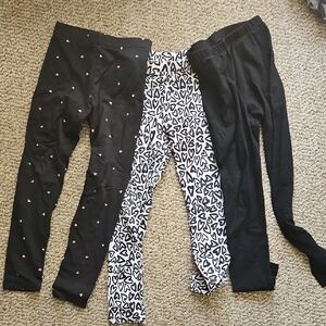 Stylish Kids Leggings Set - Black, White, and Patterned